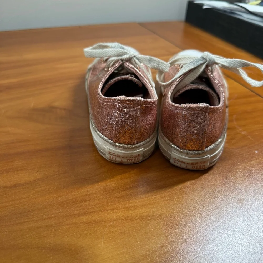 Converse Chuck Taylor All Star Low Top Pink‎ Sparkles Sneakers Girls 1